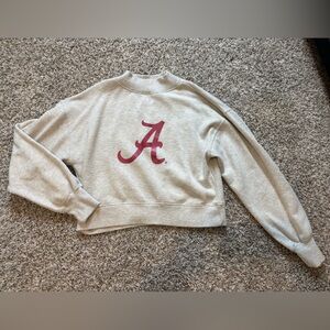 Chicka-d mock neck cropped crewneck Sweatshirt